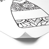 シャンパンボトルのぬりえページ ポスター (角)