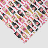 シャンパンボトルイラストレーションブラシストローク 薄葉紙 (詳細)