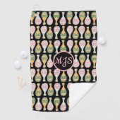 シャンパンボトルパターンレディース ゴルフタオル (インサイチュ)