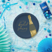 シャンパンボトルパーソナライズされたブライダルシャワー ペーパープレート (パーティー)