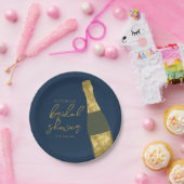 シャンパンボトルパーソナライズされたブライダルシャワー ペーパープレート (パーティー)
