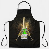 シャンパンボトル祝 エプロン (正面)