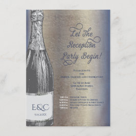 シャンパンボトル結婚式招待状 エンクロージャーカード