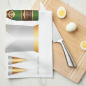 シャンパンボトル キッチンタオル (四つ折り)