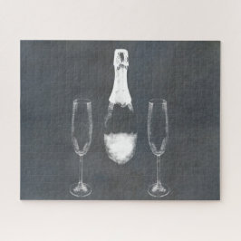 シャンパンボトル ジグソーパズル