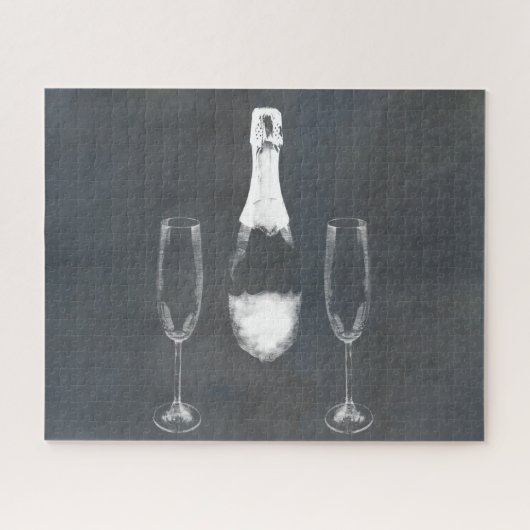 シャンパンボトル ジグソーパズル (横)