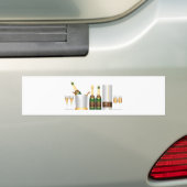 シャンパンボトル バンパーステッカー (車上)