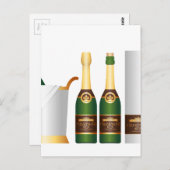 シャンパンボトル ポストカード (正面/裏面)