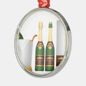 シャンパンボトル メタルオーナメント (左)