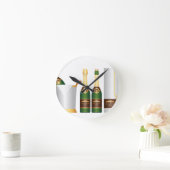 シャンパンボトル ラウンド壁時計 (ホーム)