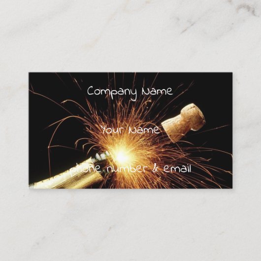 シャンパンボトル 名刺 (正面)