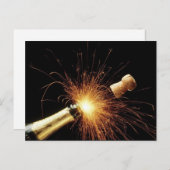 シャンパンボトル 大晦日 シーズンポストカード (正面/裏面)