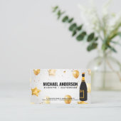 シャンパンボトル/紙吹雪とバルーン 名刺 (スタンド正面)