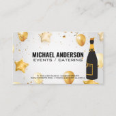 シャンパンボトル/紙吹雪とバルーン 名刺 (正面)