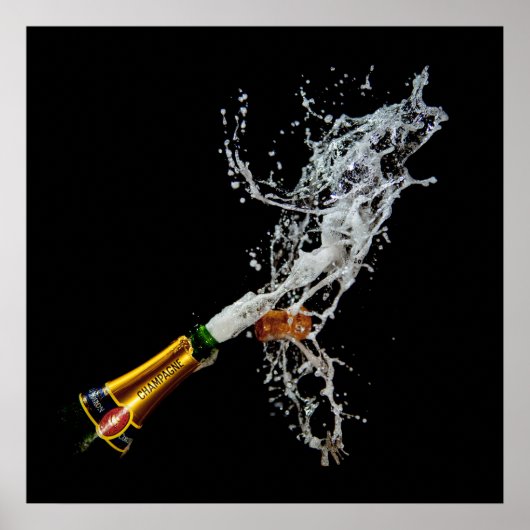 シャンパンポスターボトル/プリント ポスター (正面)