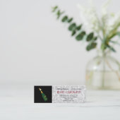 シャンパンポップ・アートのボトル/《写真》ぼけ味ホワイトグロー スキニー名刺 (スタンド正面)