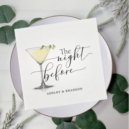 シャンパンミニマルスクリプト 前夜のナプキン スタンダードカクテルナプキン