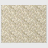 シャンパンメタリックグリッターきらきら光るホリデークリスマス ラッピングペーパー (フラット)