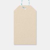 シャンパンメタリック無地のカラー |クラシック |エレガント | ギフトタグ (裏面)