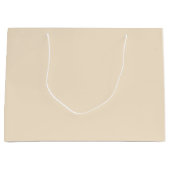 シャンパンメタリック無地のカラー |クラシック |エレガント | ラージペーパーバッグ (正面)