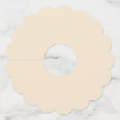 シャンパンメタリック無地のカラー |クラシック |エレガント | ワイングラスタグ (裏面)