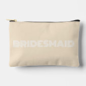 シャンパンモダンタイポグラフィブライデスメイド アクセサリーポーチ (正面)