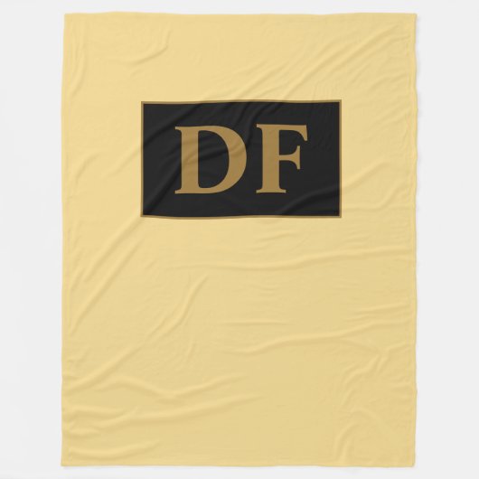 シャンパンモノグラムのフリースブランケット フリースブランケット (正面)