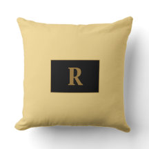 シャンパンモノグラムの装飾用クッション
