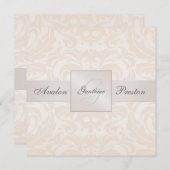 シャンパンモノグラムダマスクウエディング招待状 招待状 (正面/裏面)