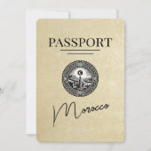 シャンパンモロッコのパスポート日付を保存 セーブザデート (正面)