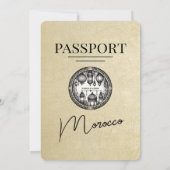 シャンパンモロッコパスポート結婚式招待状 招待状 (裏面)