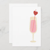 シャンパンラブガラスのグリーティングカード サンキューカード (正面/裏面)