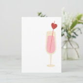 シャンパンラブガラスのグリーティングカード サンキューカード (スタンド正面)