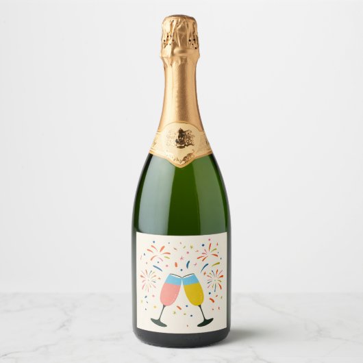 シャンパンラベル スパークリングワインラベル (正面)