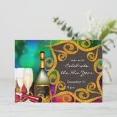 シャンパンリボン新年招待状 招待状 (スタンド正面)