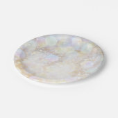 シャンパンレインボー《写真》ぼけ味グリッターグラムパーティー ペーパープレート (アングル)