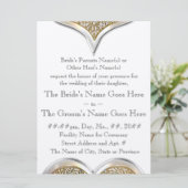 シャンパンレース(メタル結婚式招待状) セーブザデート (スタンド正面)