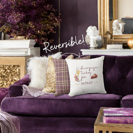 シャンパン七面鳥のパイは感謝祭を繰り返す クッション