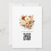 シャンパン及びアイボリーフローラ結婚式招待状 招待状 (裏面)