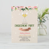 シャンパン婚約パーティ招待 招待状 (スタンド正面)