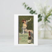 シャンパン広告ズ、女性、ヴィンテージはがき ポストカード (スタンド正面)