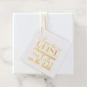 シャンパン引用文の結婚写真を飲む時間 フェイバータグ (箱)