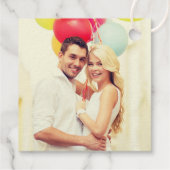 シャンパン引用文の結婚写真を飲む時間 フェイバータグ (裏面)