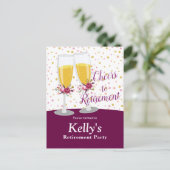 シャンパン引退パーティー インビテーションポストカード (スタンド正面)