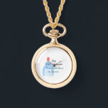 シャンパン弾ける ブルーの結婚前お披露目パーティー 追加:名前 日付 腕時計<br><div class="desc">編集可能なデザイン</div>