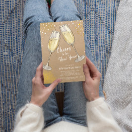 シャンパン応援から新年のパーティー 招待状