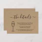 シャンパン情報詳細同封カード エンクロージャーカード (正面/裏面)