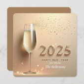 シャンパン新年ウィッシュ シーズンカード (正面/裏面)