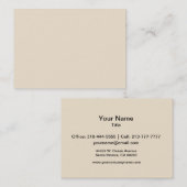 シャンパン無地のカラー 名刺 (正面/裏面)