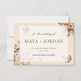 シャンパン秋のカボチャ収穫の日付を保存 セーブザデート